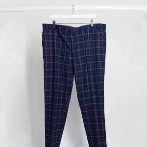 Harry Brown Plus - Ternede bukser med smal pasform-Marineblå