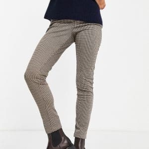 Vero Moda - FRSH - Skinny ternede bukser i brun