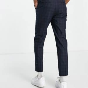 Burton - Ternede bukser i marineblå i slim fit