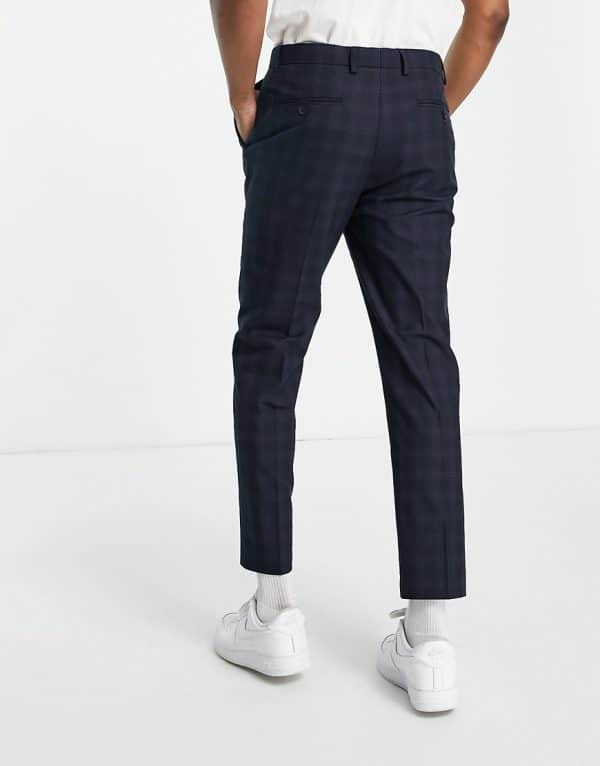 Burton - Ternede bukser i marineblå i slim fit