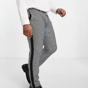 Devil's Advocate Plus - Ternede bukser med striber på siderne i skinny fit-Grå