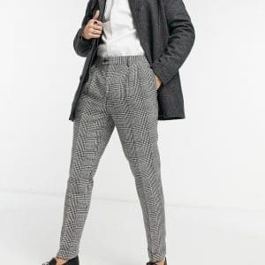 Devils Advocate - Ternede og plisserede tapered elegante bukser med høj talje-Sort
