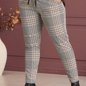 Zhenzi ROSA - Flotte ternet bukser med elastik, 50-52 / L